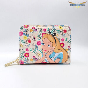 Loungefly Disney Alice in Wonderland Floral Alice Portrait Wallet New